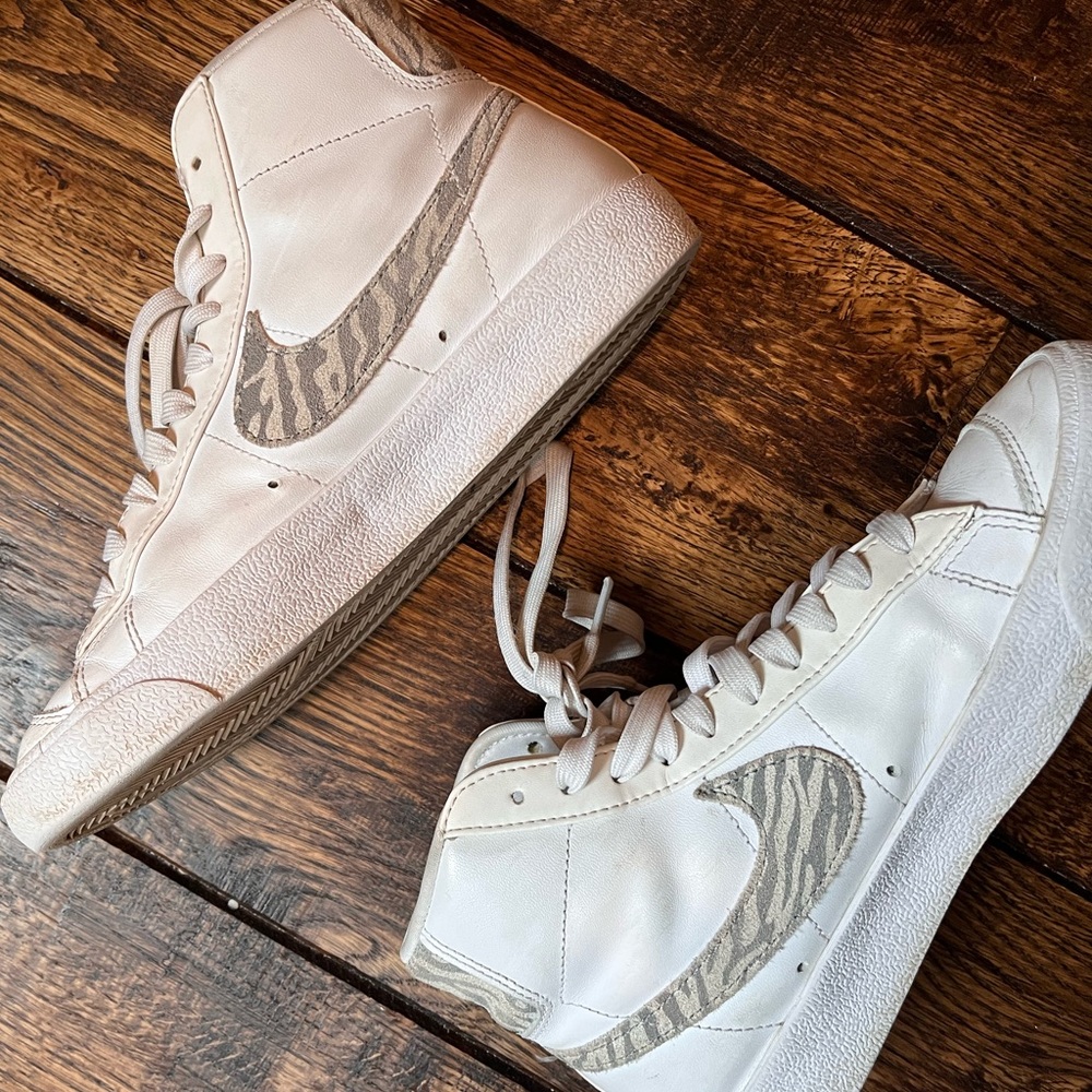 Zebra Print Nike Blazers.